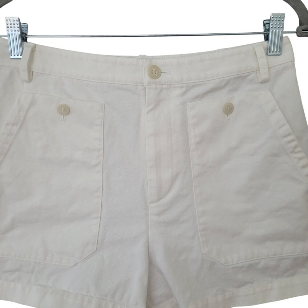Nili Lotan Augusta Cotton Twill Shorts Womens Size 6 Made In USA - Picture 3 of 8